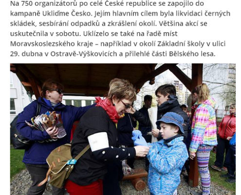 Ukliďme Česko 2015