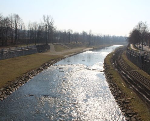 Procházka po nábřeží Ostravice