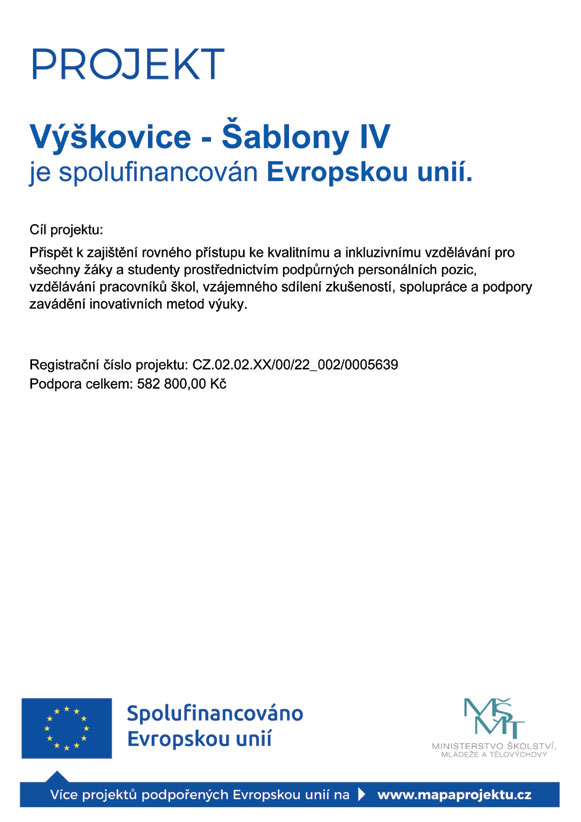 Projekt Výškovice Šablony IV.