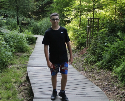 tělocvik v Bělském lese