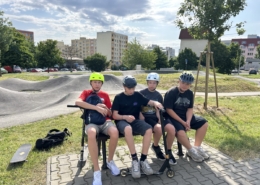 Žáci 7. třídy na pumptracku