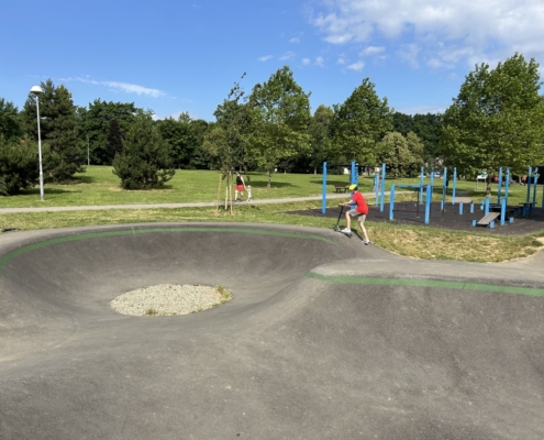 Žáci 7. třídy na pumptracku