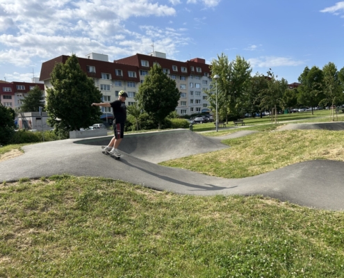 Žáci 7. třídy na pumptracku