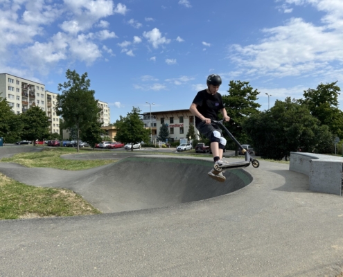 Žáci 7. třídy na pumptracku