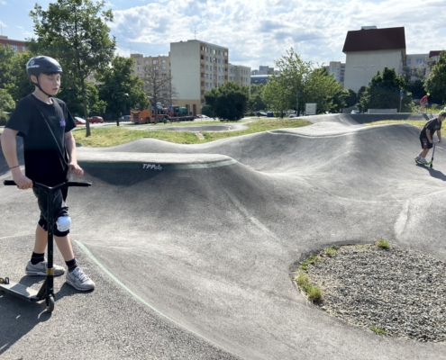 Žáci 7. třídy na pumptracku