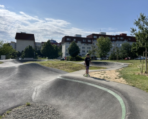 Žáci 7. třídy na pumptracku