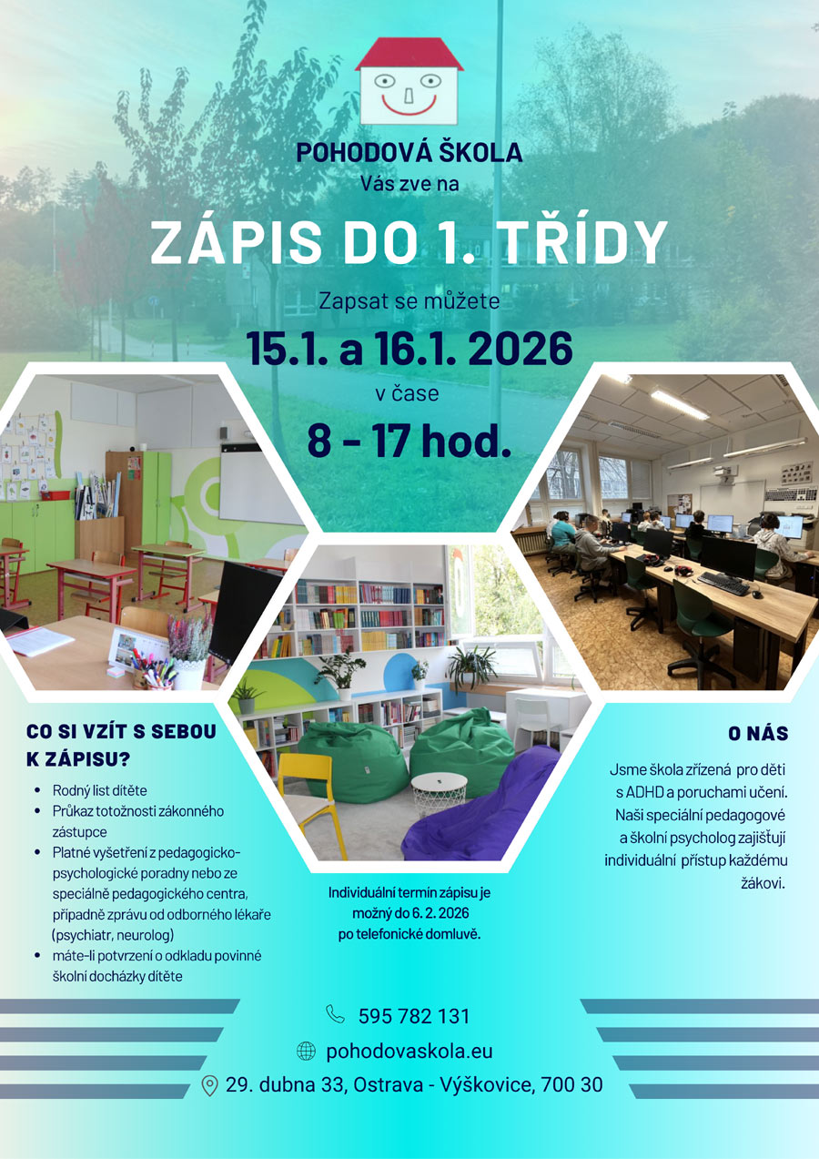 Zápis do první třídy školního roku 2026/2027